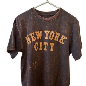 RS USA INC| New York City Brown T-Shirt Streetwear New York City
